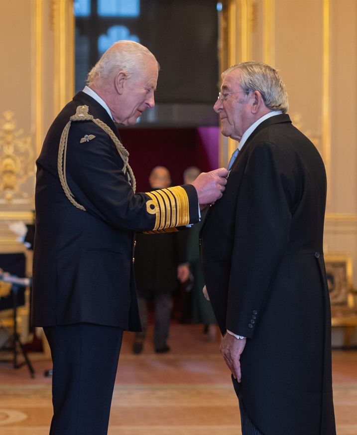 John Stone OBE photo with King Charles