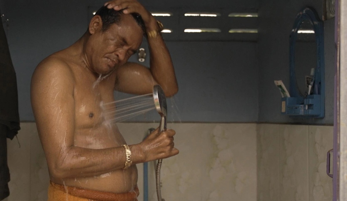 Water to the Home person showering Water to the Home person showering